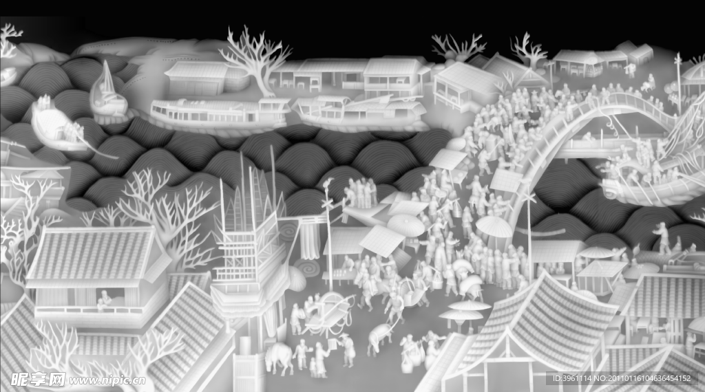 清明上河图屏风