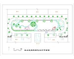 居住区局部庭园植物造景平面图