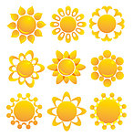 花样太阳矢量图标