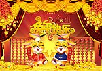 新年快乐 双兔送福