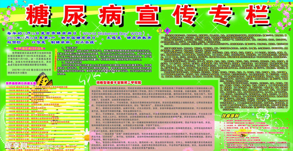 糖尿病宣传专栏