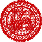 梅花鹿 窗花