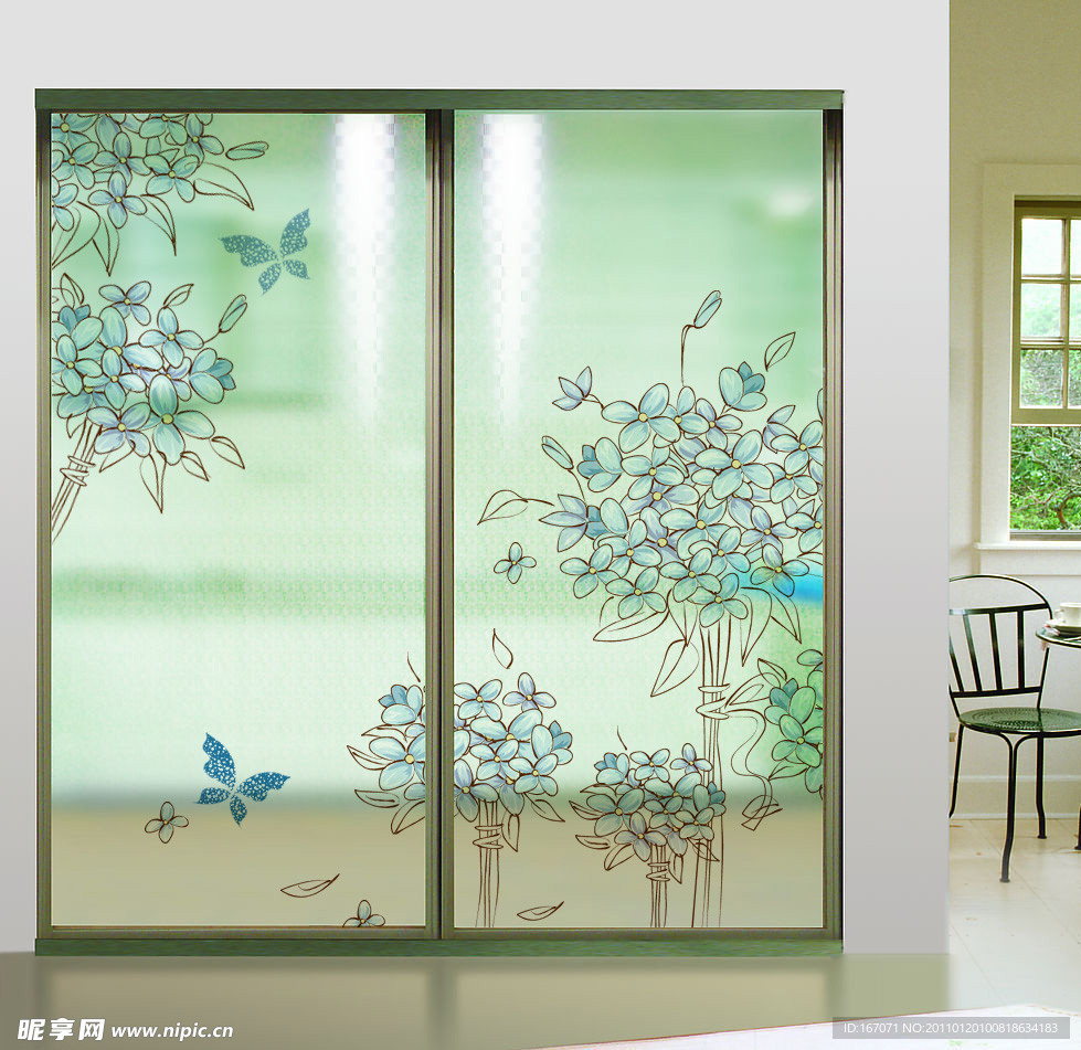 玻璃移门 花纹 衣柜贴