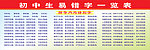 易错字一览表