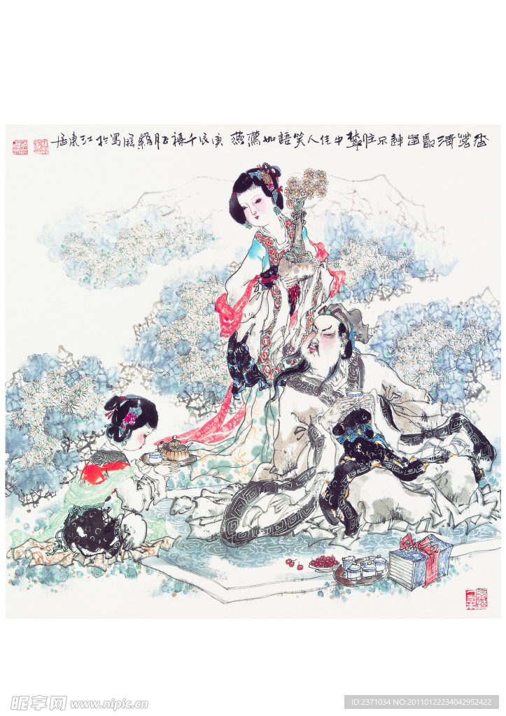 古典美女字画