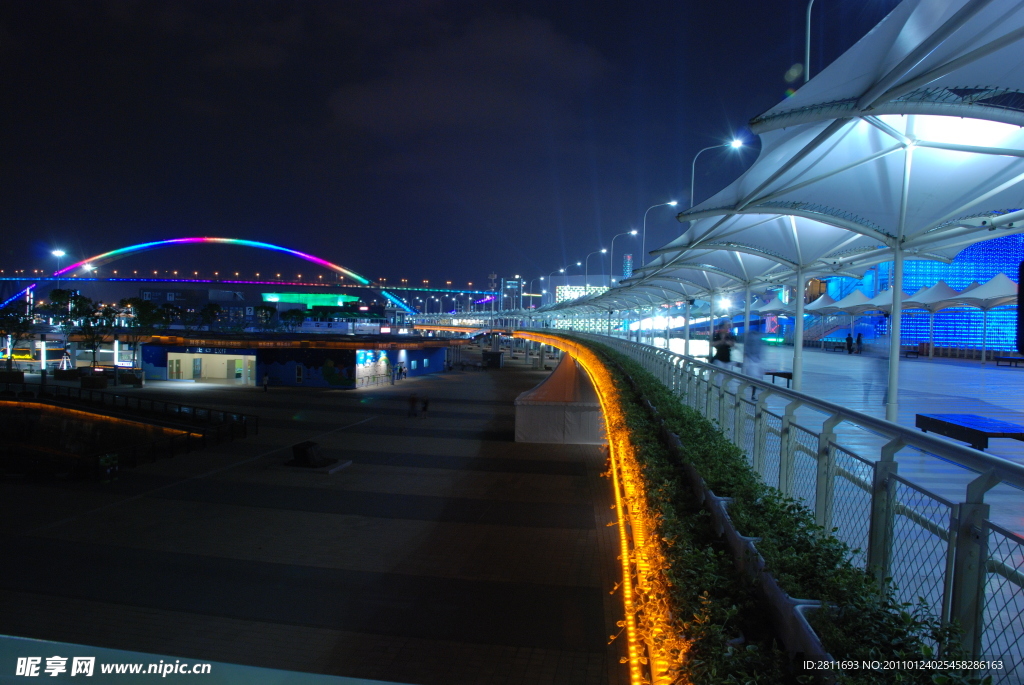 上海浦西高架步桥 LED夜景照明