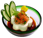 葱三文鱼冻豆腐