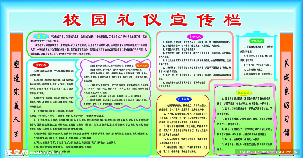 校园礼仪宣传栏