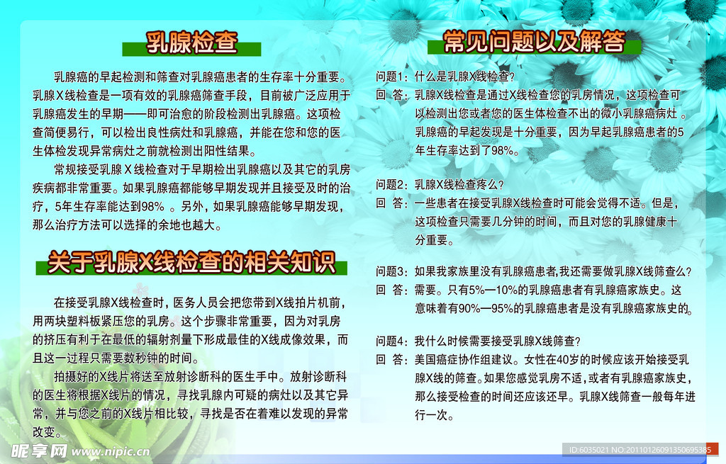 医院乳腺病展板