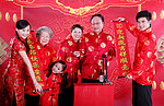 全家福 恭喜发财 一家老小 三代同堂