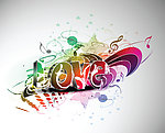 酷炫立体艺术字Love矢量素材