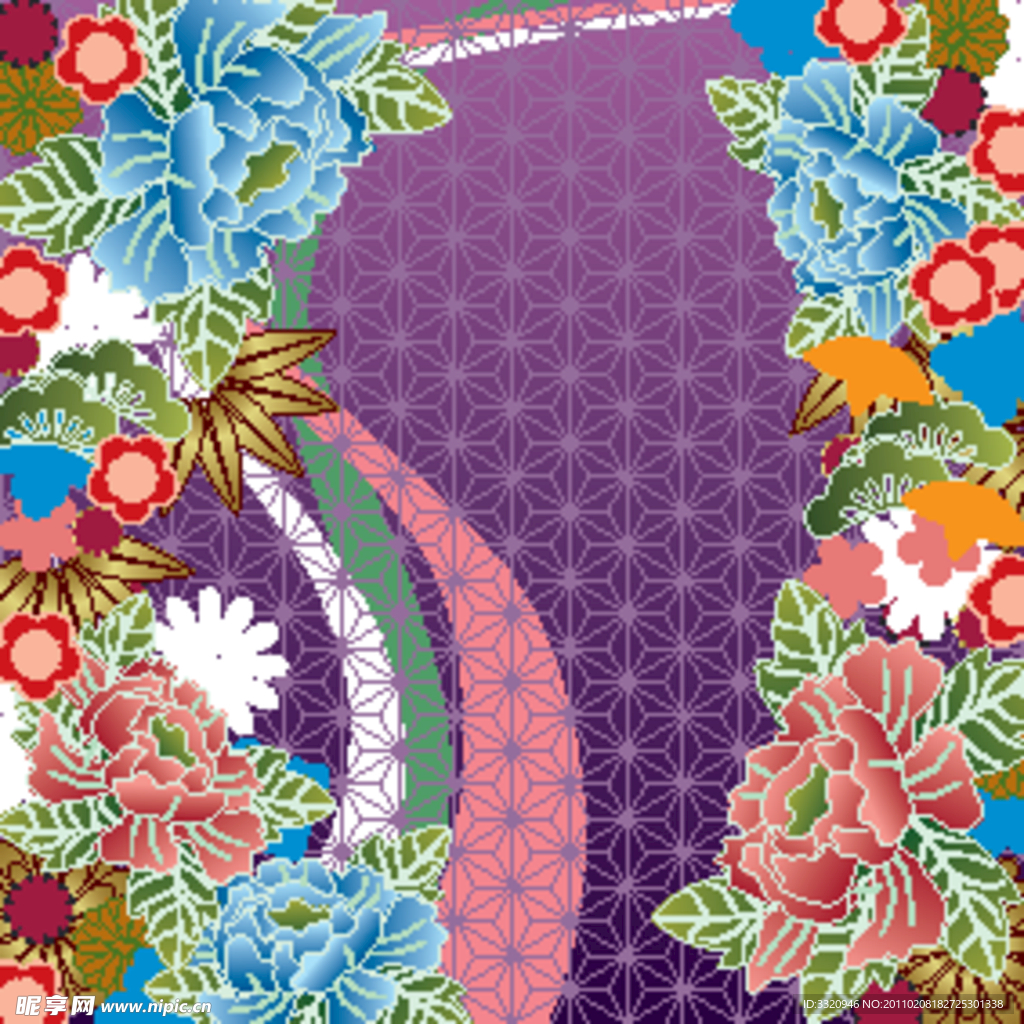 时尚花卉矢量素材