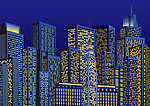 都市城市建筑夜景