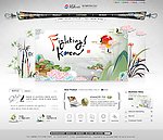 韩国水墨风格企业网站模板