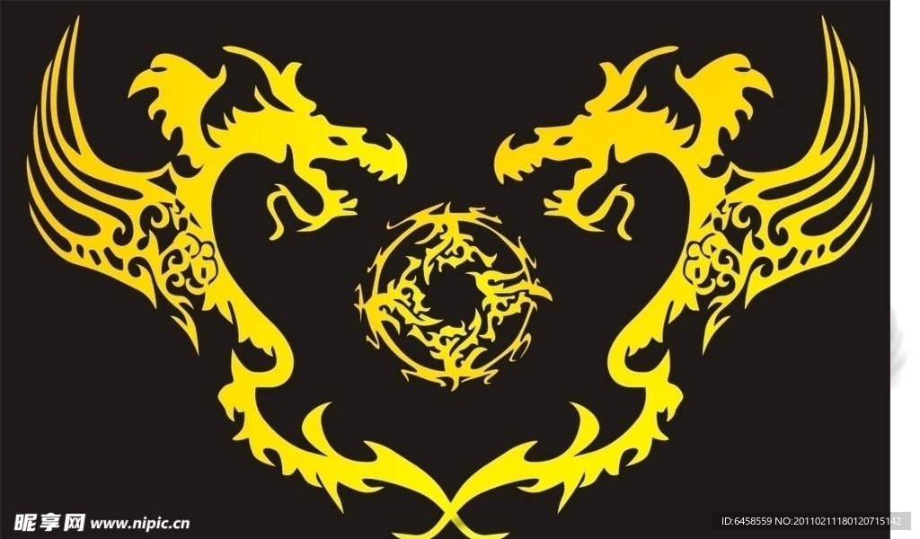 两龙争斗
