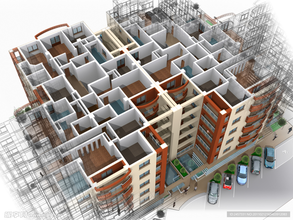 3d高楼大厦建筑设计模型