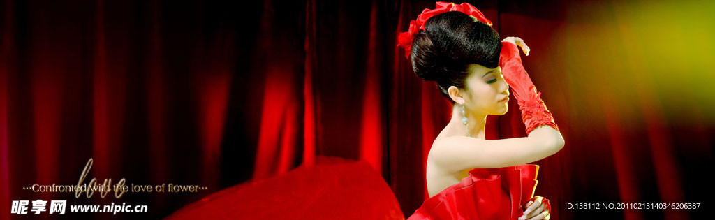 宽幅婚纱摄影艺术模板 炫动的舞步