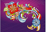 手绘华丽花纹
