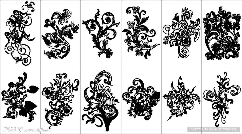 欧式古典花纹花边底纹