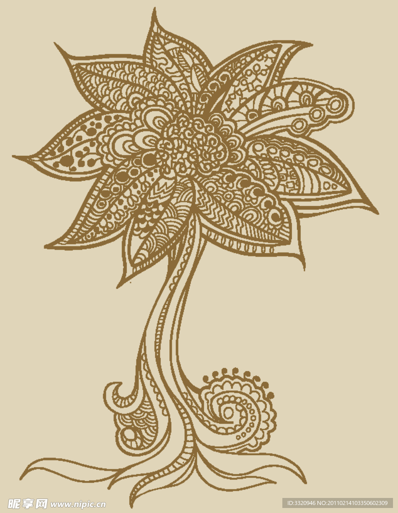 古典花纹矢量素材