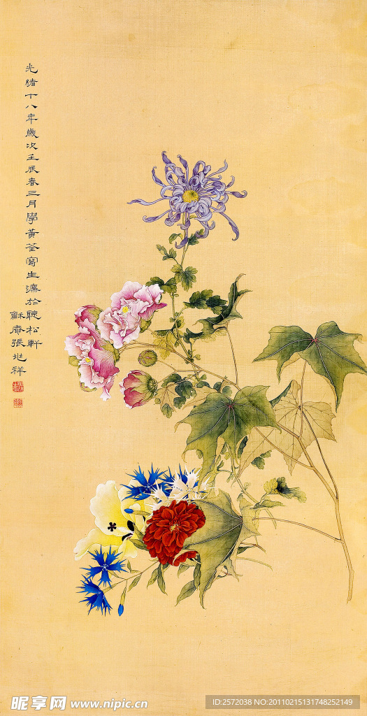 芙蓉菊花图