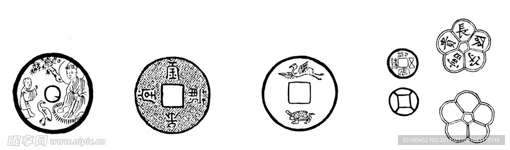 古代钱币图案