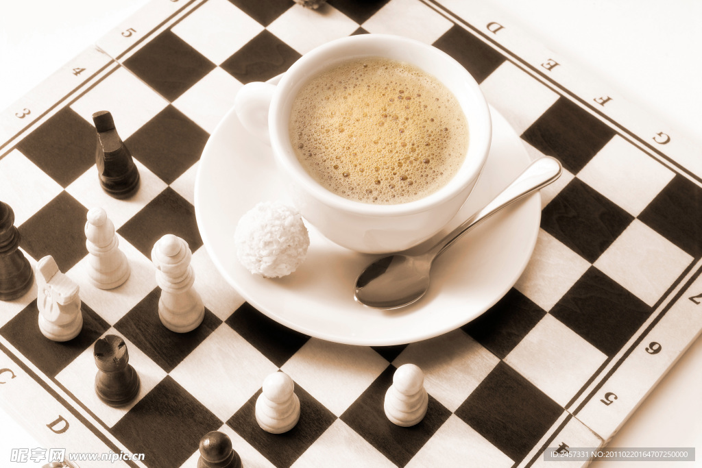 国际象棋盘上的一杯咖啡