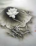 国画 荷花