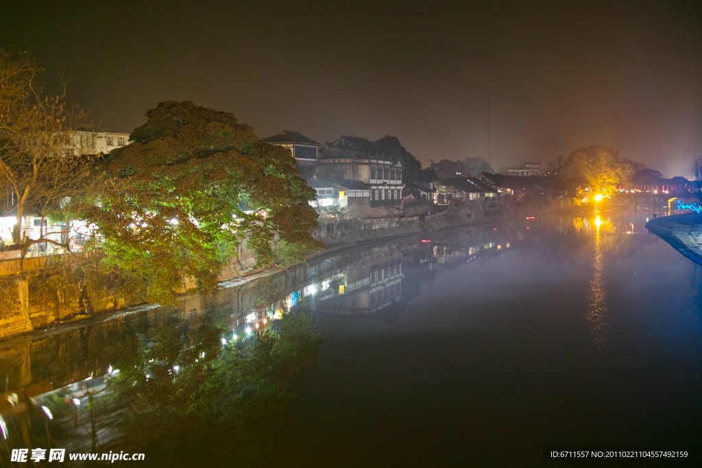 四川邛崃平乐古镇夜景