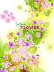 时尚花纹梦幻花纹花朵底纹