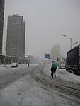 城市雪景
