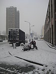 城市雪景