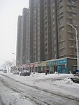 城市雪景