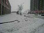 城市雪景