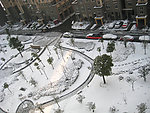 城市雪景