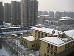 城市雪景