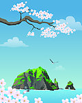 桃花移门