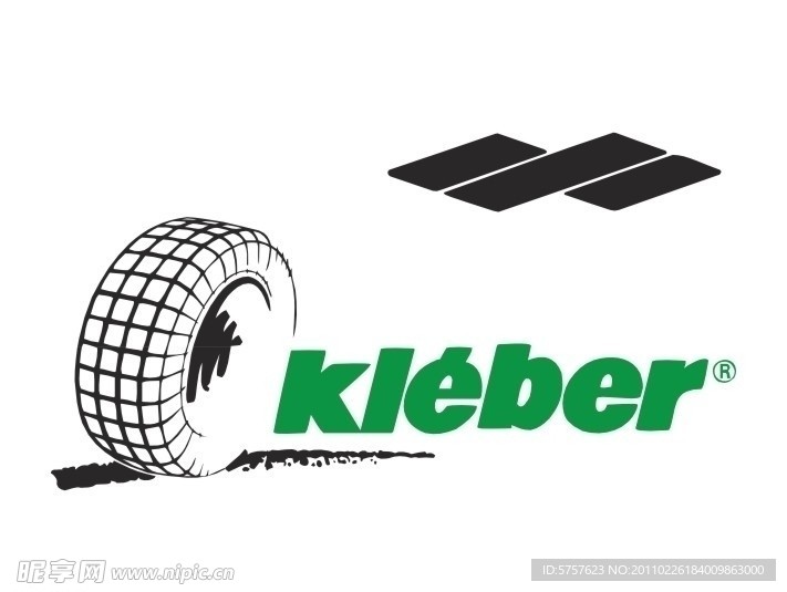 Kleber汽车轮胎矢量标志图
