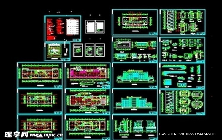 办公大楼全套建筑图