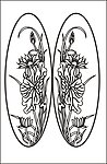 雕刻花 白描 花边底纹