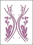 雕刻花 白描 花边底纹