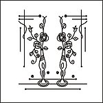 雕刻花 白描 花边底纹