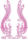 雕刻花 白描 花边底纹