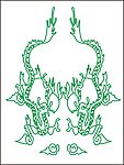 雕刻花 白描 花边底纹