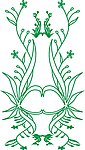 雕刻花 白描 花边底纹
