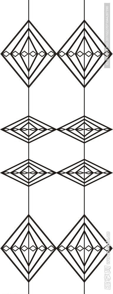 雕刻花 白描 花边底纹