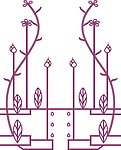雕刻花 白描 花边底纹