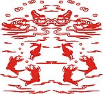 雕刻花 白描 花边底纹