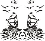 雕刻花 白描 花边底纹