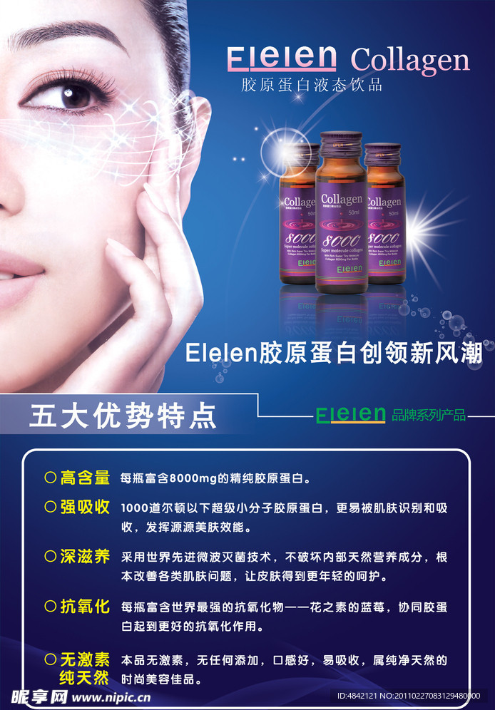 Elelen胶原蛋白美容海报